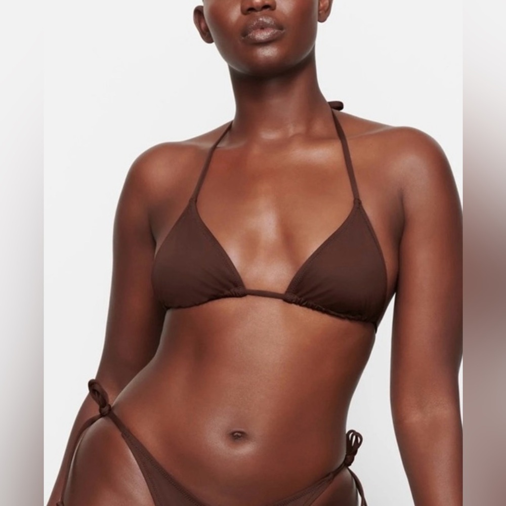 Skims NWT Cocoa Brown Triangle Bikini Set Size M
